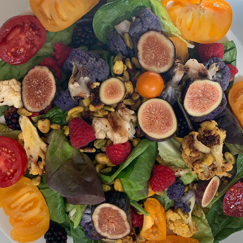 Good Living Health food as medicine close-up of nutritious and creative salad