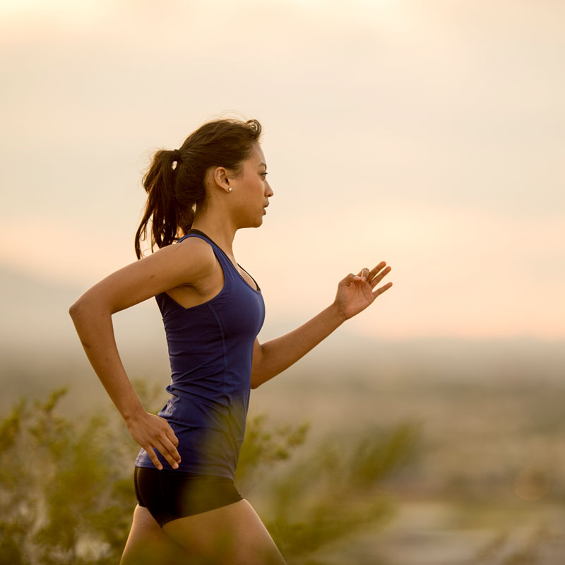 Good Living Health woman running outdoors